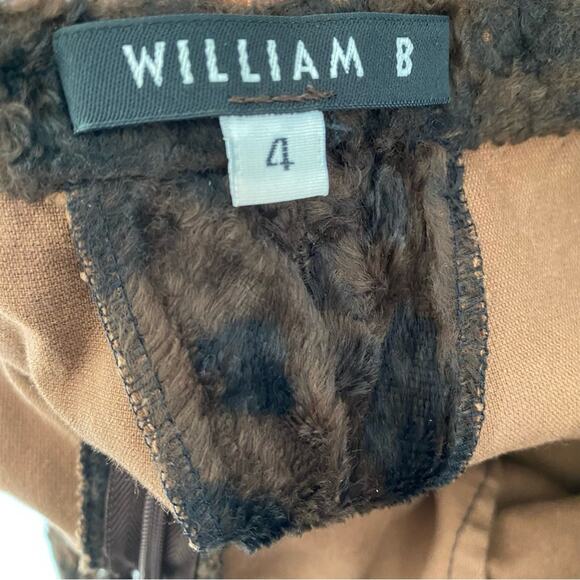 William B Brown Black Furry Leopard Animal Print Pants size 4 - Picture 8 of 8